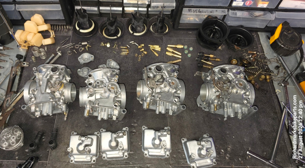Yamaha FZS 1000 Refurbished Carburettors fitted with the Ivan's Performance Slip-on FZ-0102SO jet kit